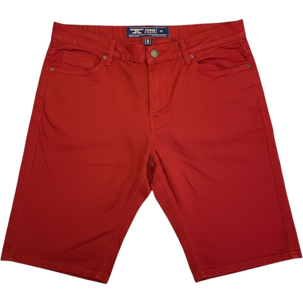 Jordan Craig Mens Red Denim Cut Off Shorts Size 36 J2331S Cotton Streetwear